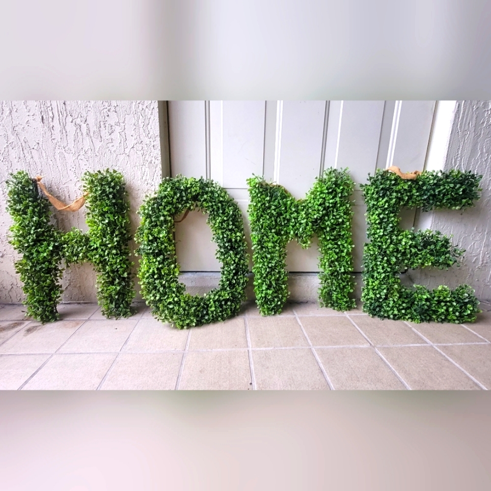 Faux Boxwood Garden Marquee Letter